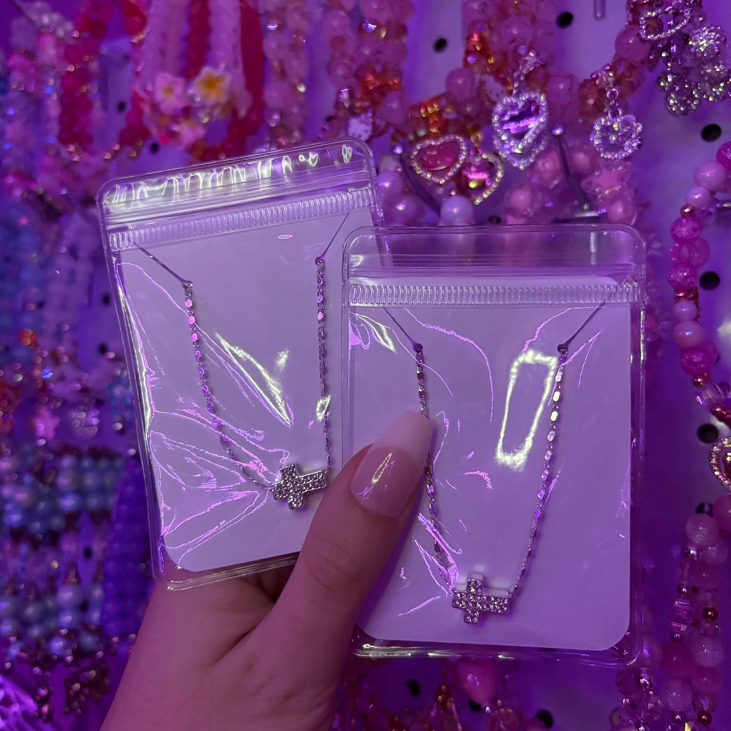 Blinged Out Cross Necklace